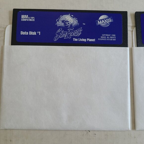 PC Game Maxis Sim Earth The Living Planet IBM PC 1990 Big Box 3.5 & 5.25… - Picture 10 of 16